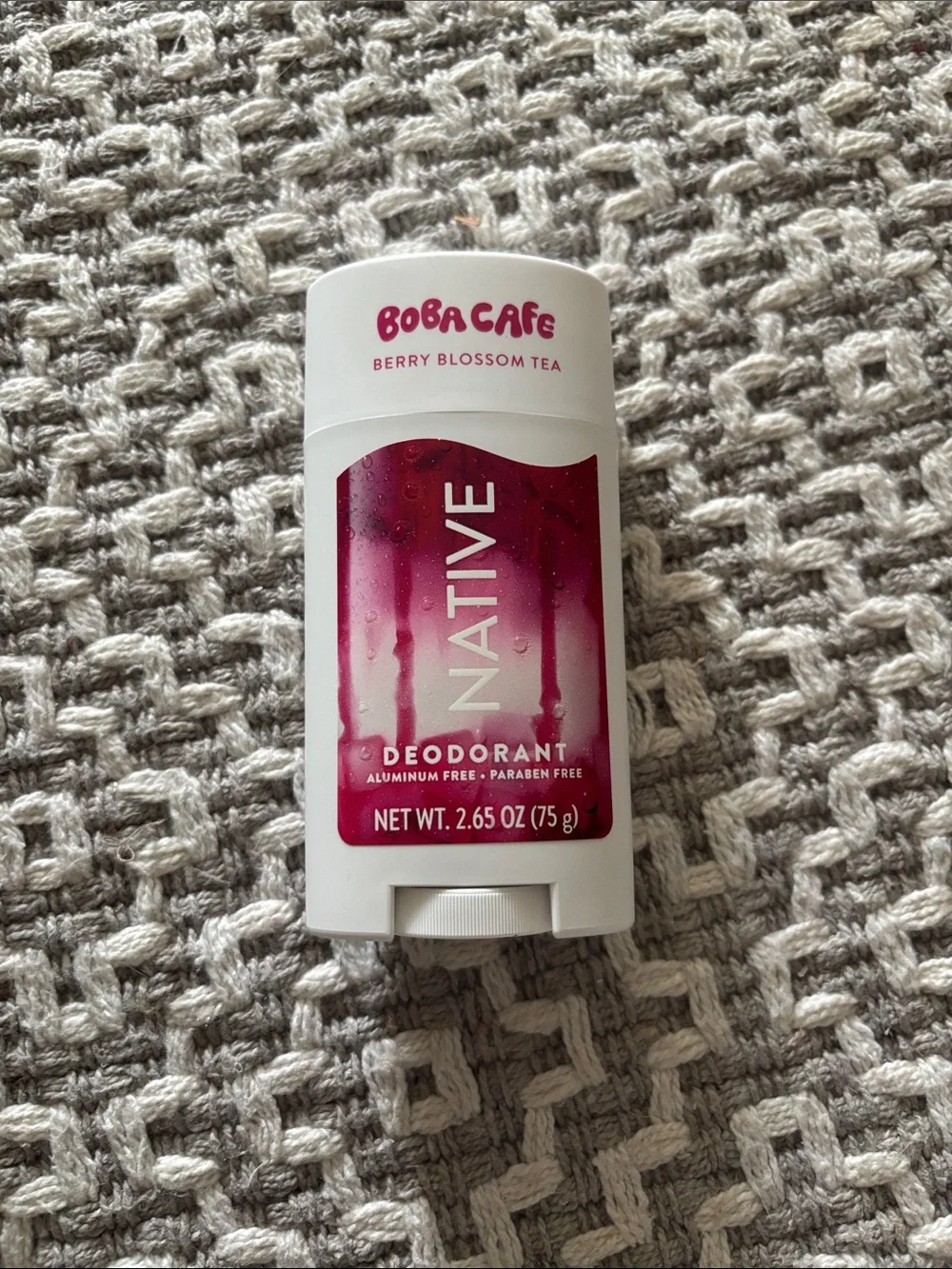 Native Deodorant Boba Cafe Berry Blossom Tea - White & Pink